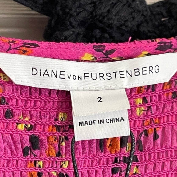 Diane Von Furstenberg Bali Shalimar Trellis Pink Wrap Dress Size 2 New with Tags - Picture 5 of 12